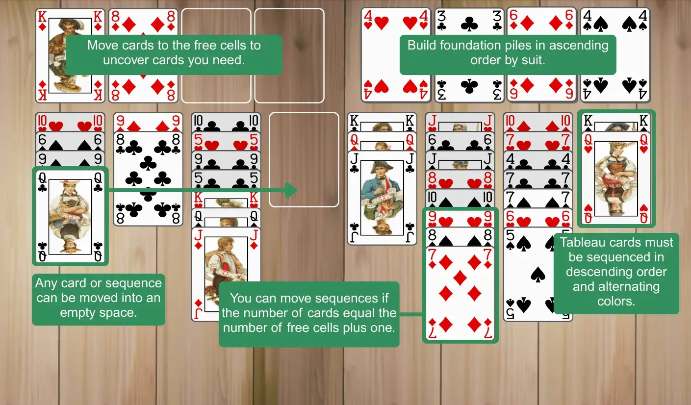 Easy FreeCell rules